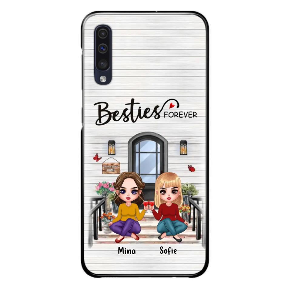 Custom Personalized Besties Sisters Front Porch Phone Case - Upto 5 Women - Gift Idea For Friends/ Besties/ Sisters - Besties Forever - Case For iPhone/ Samsung