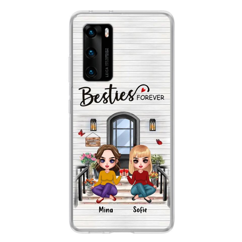 Personalized Besties Sisters Front Porch Phone Case - Up to 5 Women - Gift Idea For Friends/Besties/Sisters - Besties Forever - Case For Xiaomi/Oppo/Huawei