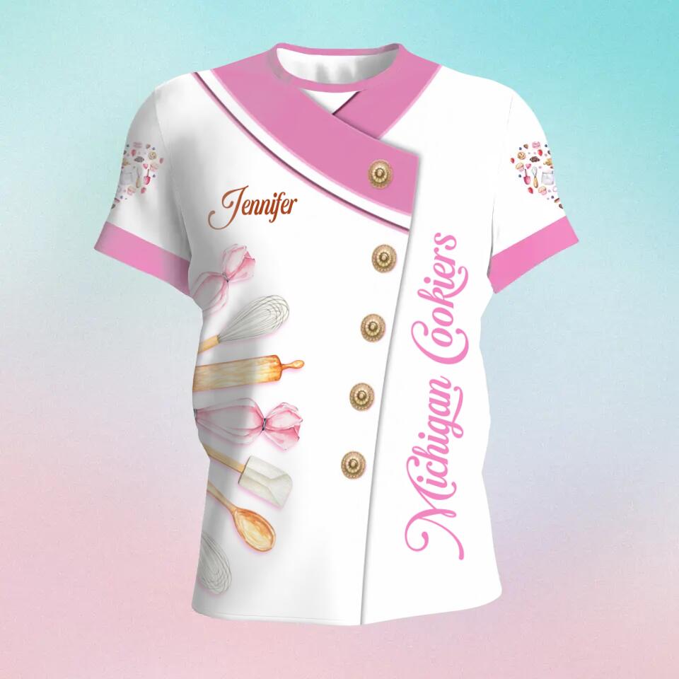 Personalized Baker Mom AOP T-Shirt - Mother's Day Gift Idea From Daughter/Son - Good Moms Let You Lick The Beaters Great Moms Turn Them Off First