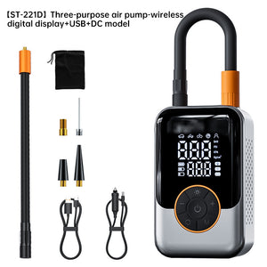 Triple - Purpose Air Pump - Wireless with Digital Display + USB + DC