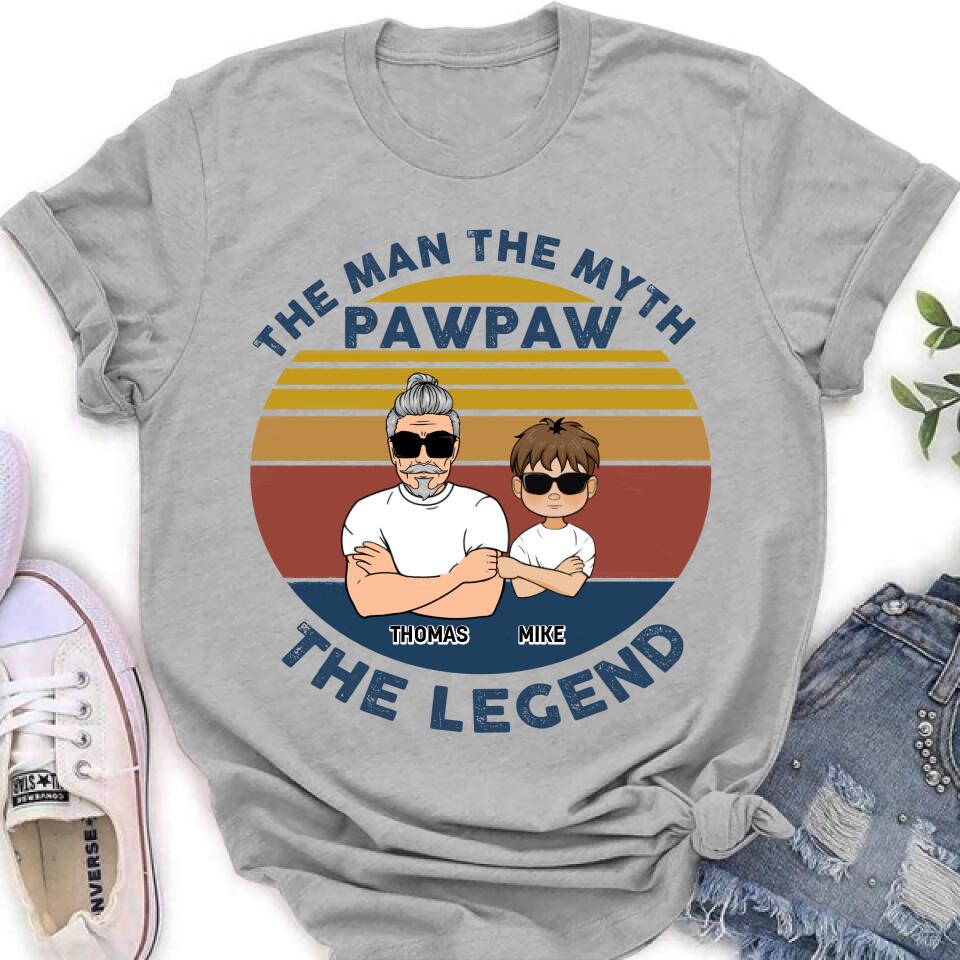 Personalized Father/Grandpa Shirt/Hoodie - Gift Idea For Father's Day - The Man The Myth The Legend