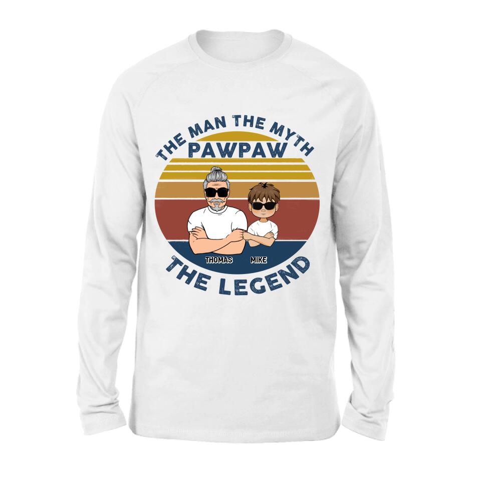 Personalized Father/Grandpa Shirt/Hoodie - Gift Idea For Father's Day - The Man The Myth The Legend