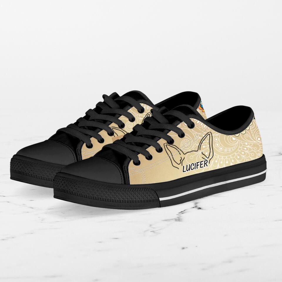 Personalized Dog Ears Sneakers - Gift Idea For Dog Lover/Mother's Day/Father's Day Gift