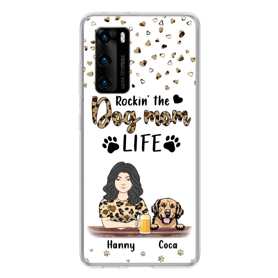 Personalized Dog Mom Phone Case - Up to 4 Dogs - Mother's Day Gift Idea For Dog Lover/Dog Mom - Rockin' The Dog Mom Life - Case For Xiaomi/Oppo And Huawei
