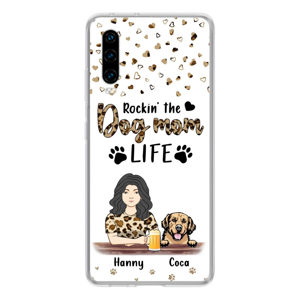 Personalized Dog Mom Phone Case - Up to 4 Dogs - Mother's Day Gift Idea For Dog Lover/Dog Mom - Rockin' The Dog Mom Life - Case For Xiaomi/Oppo And Huawei