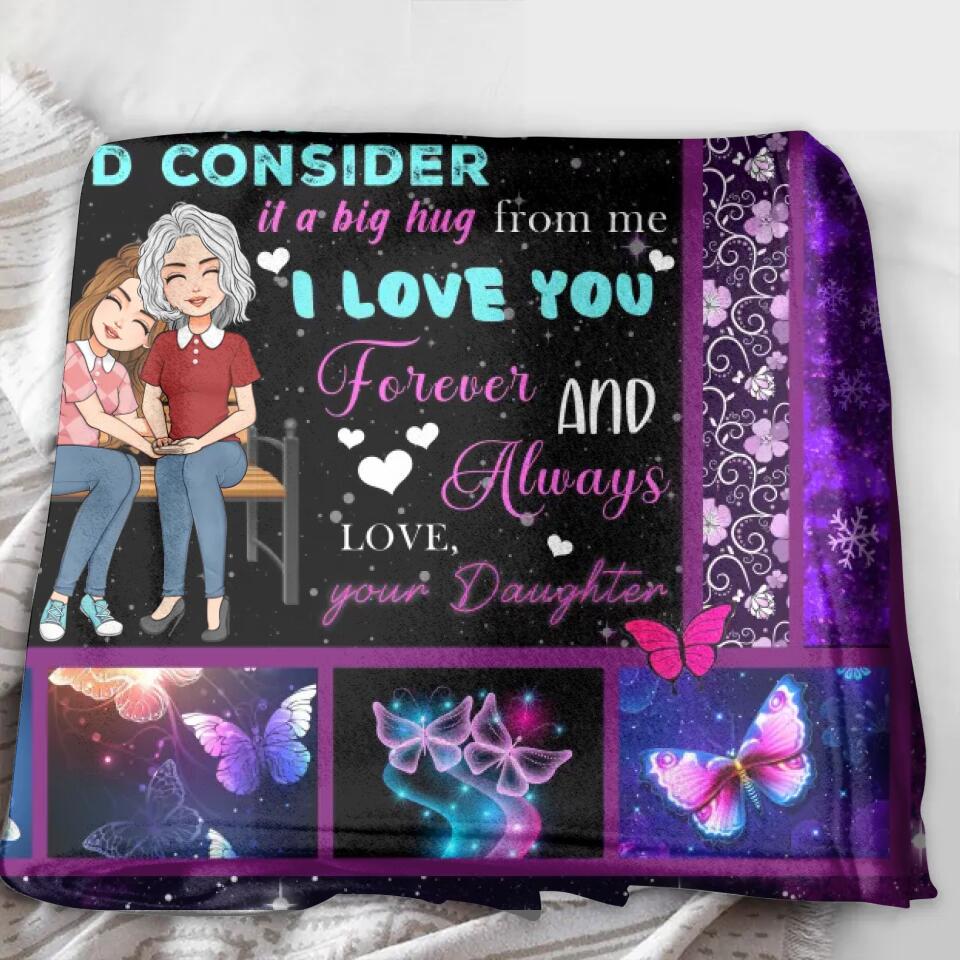 Personalized Mom & Daughter Quilt/Fleece Throw Blanket - Gift Idea For Mother's Day From Daughter - I Love You Forever And Always