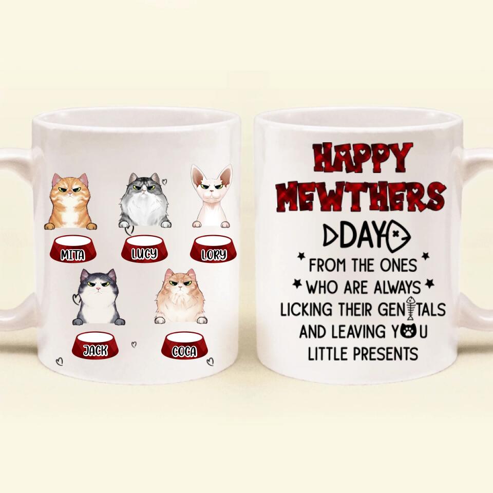 Personalized Cats  Mug - Up to 5 Cats - Best Gift Idea For Cat Lovers - Happy Mewthers Day