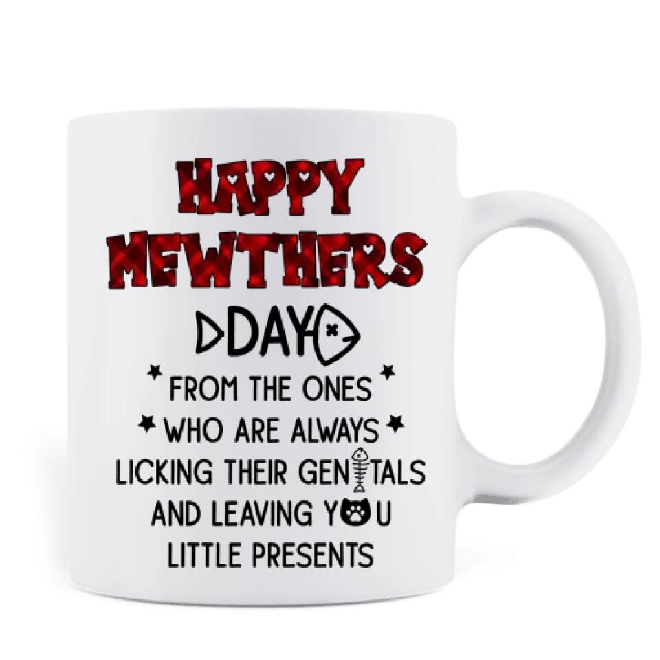 Personalized Cats  Mug - Up to 5 Cats - Best Gift Idea For Cat Lovers - Happy Mewthers Day