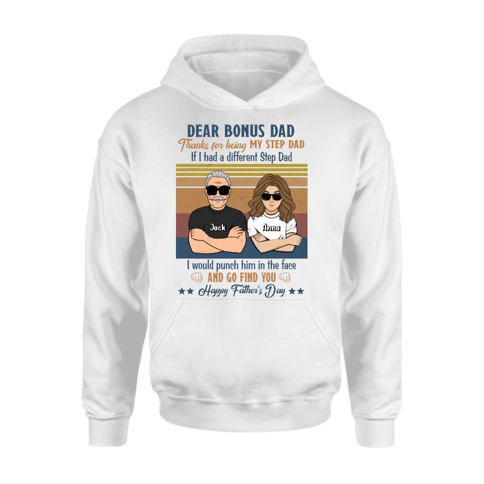 Personalized Dear Bonus Father T-shirt/Long Sleeve/Sweatshirt/Hoodie - Father's Day Gift Idea To Step Father