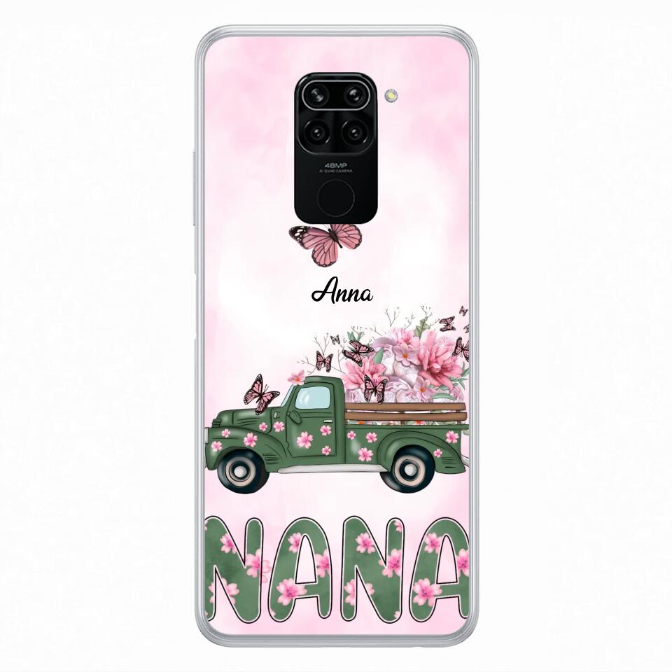 Custom Personalized Nana Phone Case - Gift Idea For Grandma/Mother's Day - Upto 12 Butterflies - Nana - Case For Oppo, Xiaomi & Huawei