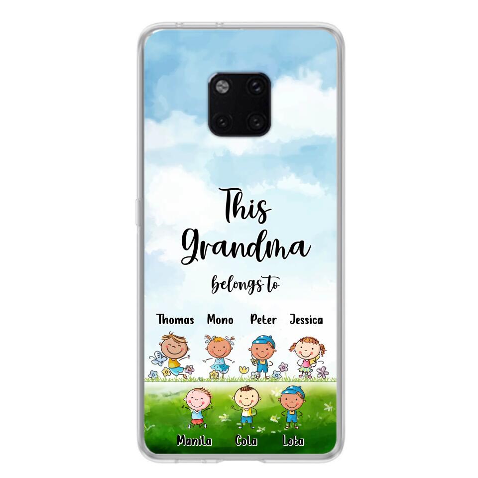 Custom Personalized Grandma Phone Case - Gift Idea For Grandma/Mother's Day - Upto 7 Kids - This Grandma Belongs To - Case For Oppo, Xiaomi & Huawei
