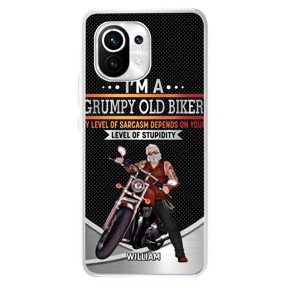 Custom Personalized Old Biker Phone Case - Father's Day Gift Idea for Biker - I'm A Grumpy Old Biker - Case for Xiaomi/Huawei/Oppo