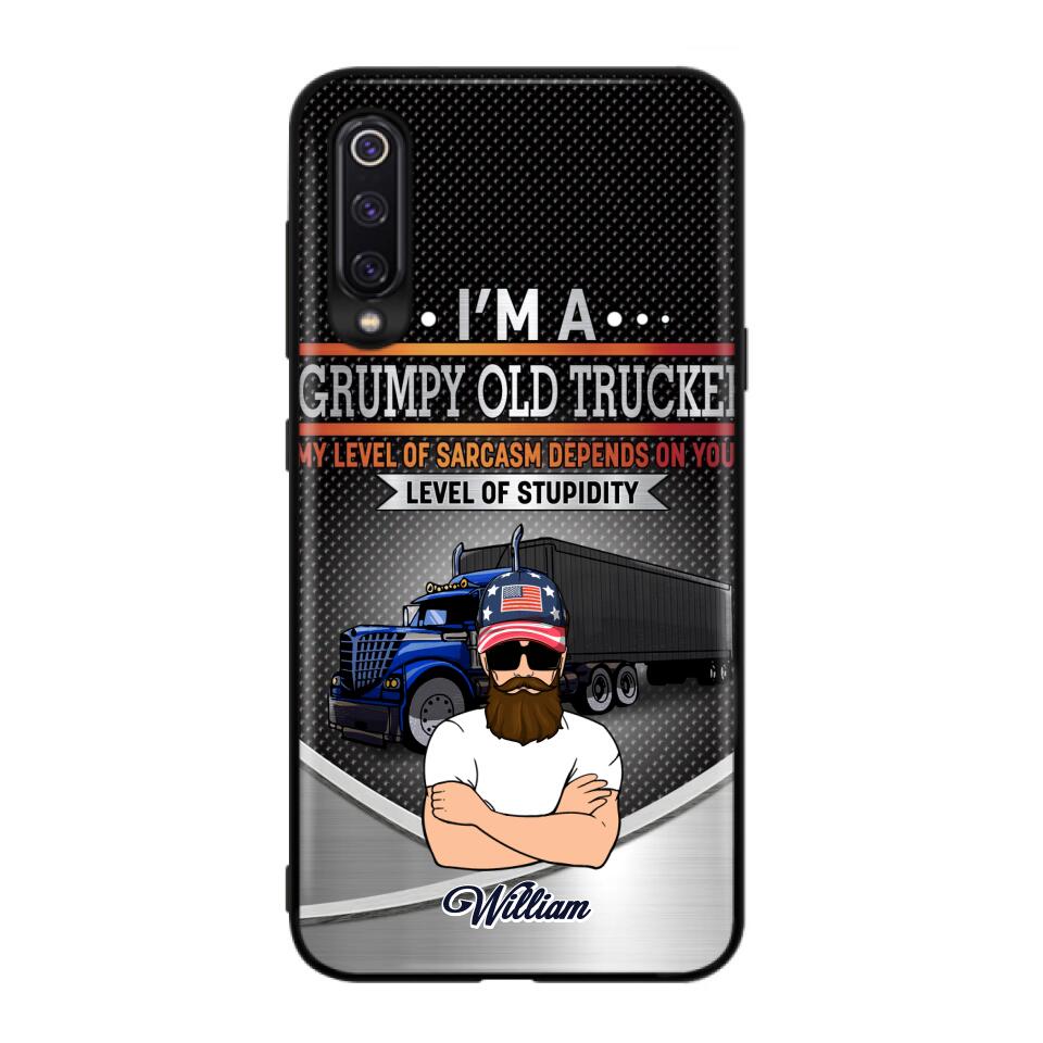 Custom Personalized Old Trucker Phone Case - Father's Day Gift Idea for Trucker - I'm A Grumpy Old Trucker - Case for Xiaomi/Huawei/Oppo