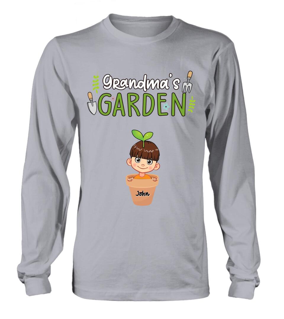 Personalized Grandma's Garden T-Shirt/Long Sleeve/Sweatshirt/Hoodie - Gift Idea For Grandma/Mother's Day Gift - Up to 10 Kids