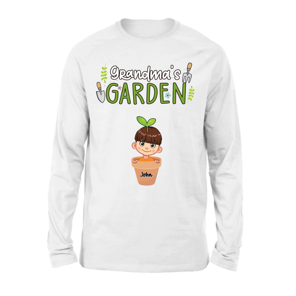 Personalized Grandma's Garden T-Shirt/Long Sleeve/Sweatshirt/Hoodie - Gift Idea For Grandma/Mother's Day Gift - Up to 10 Kids