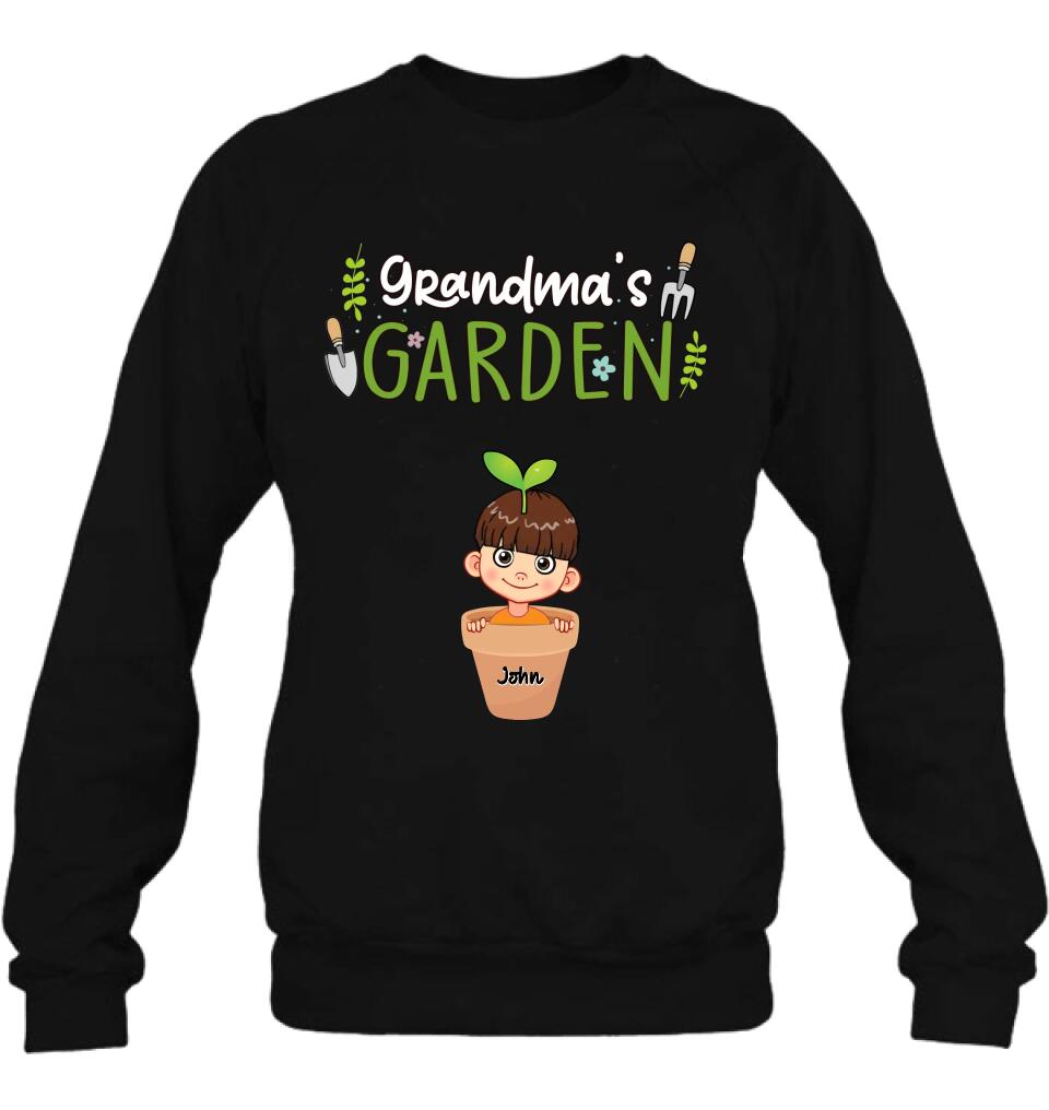 Personalized Grandma's Garden T-Shirt/Long Sleeve/Sweatshirt/Hoodie - Gift Idea For Grandma/Mother's Day Gift - Up to 10 Kids