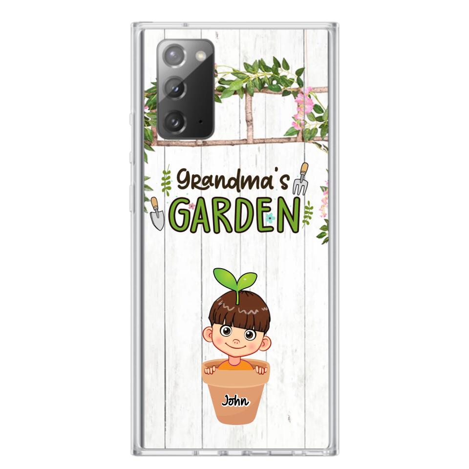 Custom Personalized Grandma's Garden Phone Case - Gift Idea For Grandma/ Mother's Day Gift - Up to 10 Kids - Case For iPhone And Samsung