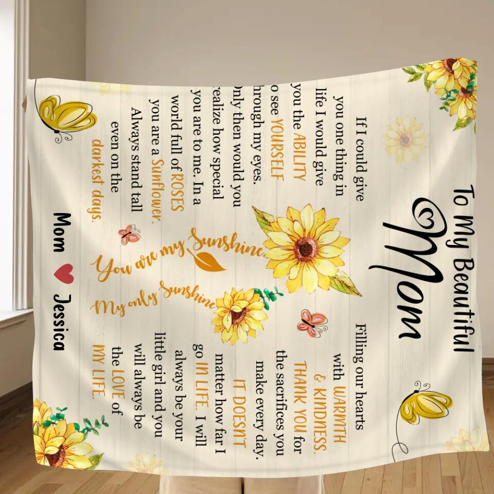 Personalized To My Mom Quilt/Fleece Throw Blanket - Gift Idea For Mother's Day - You Will Always Be The Love Of My Life