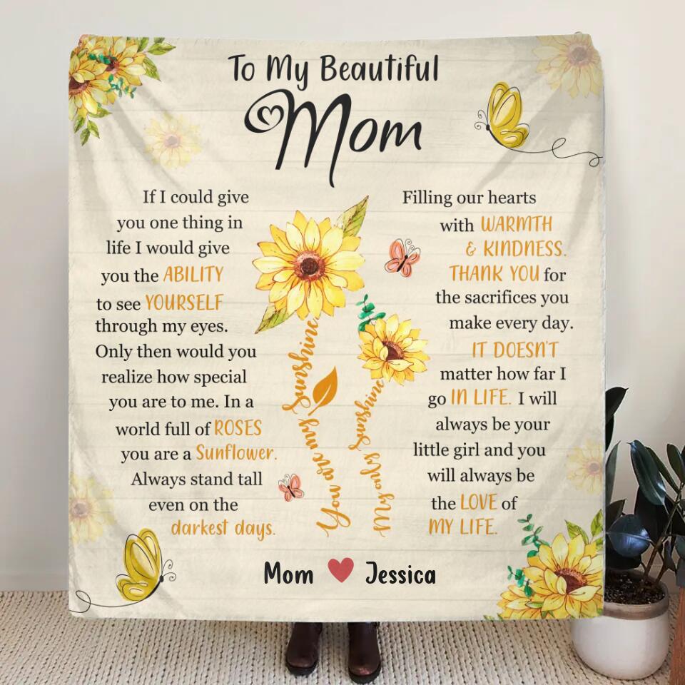 Personalized To My Mom Quilt/Fleece Throw Blanket - Gift Idea For Mother's Day - You Will Always Be The Love Of My Life