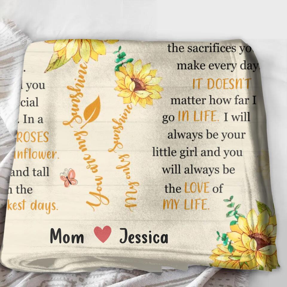 Personalized To My Mom Quilt/Fleece Throw Blanket - Gift Idea For Mother's Day - You Will Always Be The Love Of My Life