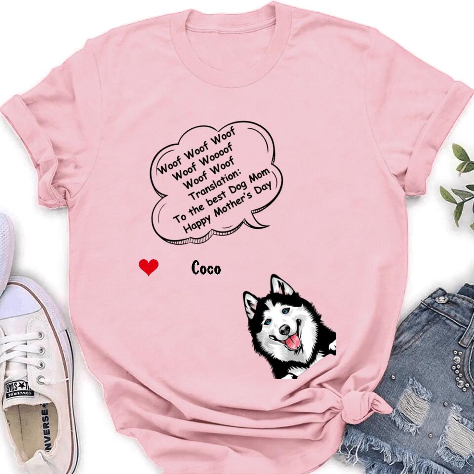 Personalized Dog Shirt/Hoodie/Long sleeve/Sweatshirt - Gift Idea For Father's Day/Mother's Day/Dog Lovers - Up to 6 Dogs - To The Best Dog Mom Happy Mother's Day