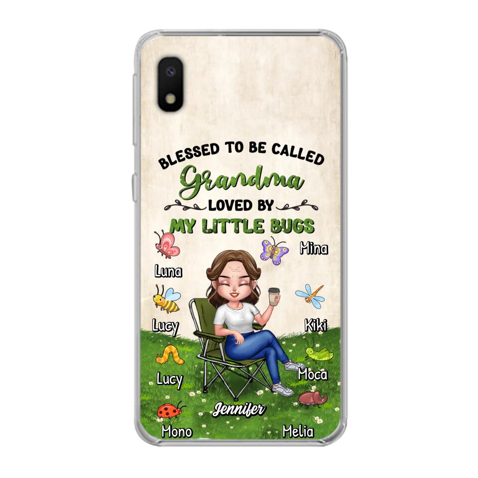 Custom Personalized Grandma Phone Case - Upto 8 Bugs - Gift Idea For Mother's Day/Garden Lovers - Blessed To Be Called Grandma Loved By My Little Bugs - Case For iPhone & Samsung
