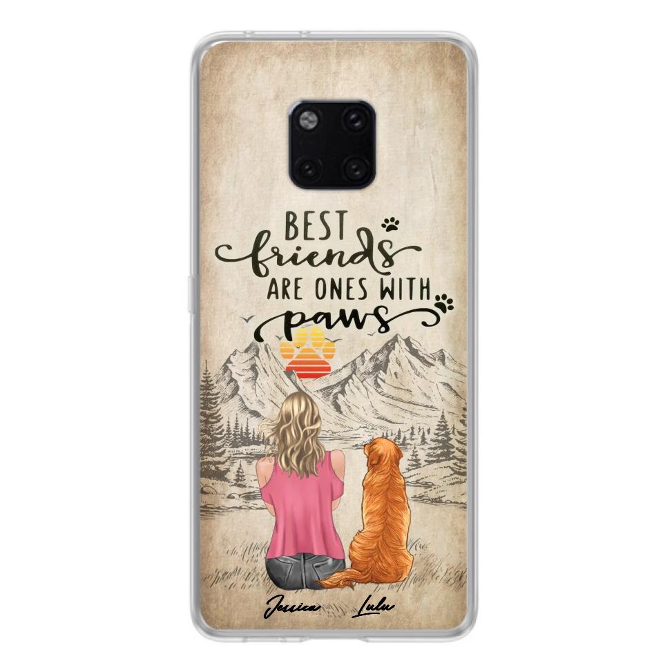 Personalized Dog Mom Phone Case - Up to 5 Dogs - Gift Idea For Mother's Day/Dog Lovers - Best Friends Are Ones With Paws - Case For Xiaomi/ Oppo/ Huawei