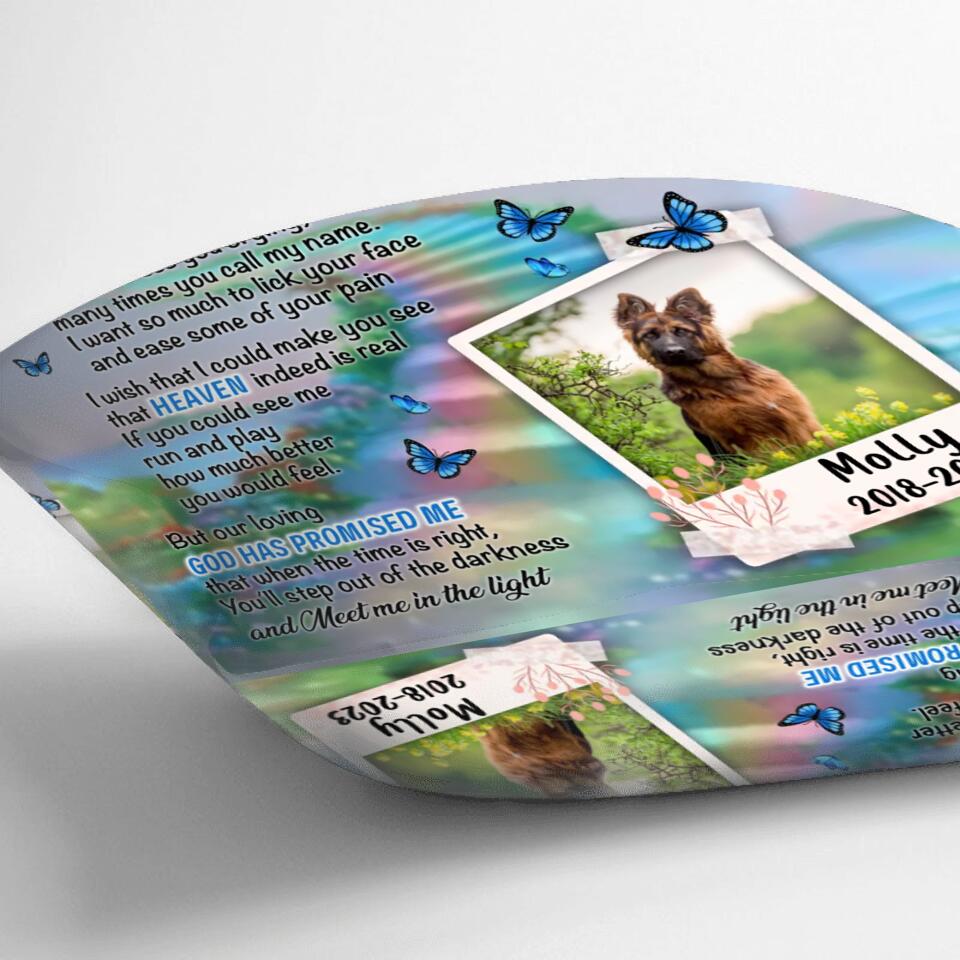 Personalized Memorial Dog Pillow Cover/Fleece Blanket - Upload Photo - Memorial Gift Idea For Dog Lovers - You'll Meet Me In The Light