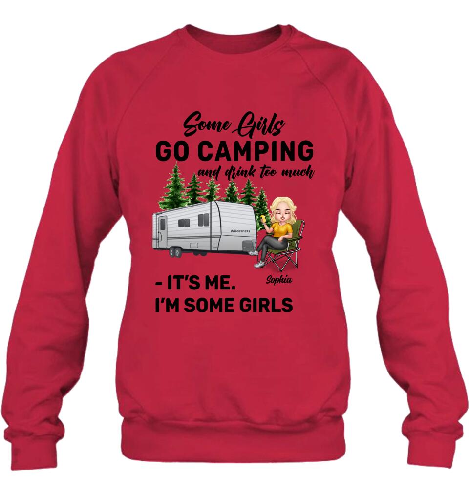 Personalized Camping Lady Shirt/Pullover Hoodie - Woman/Couple - Gift Idea For Camping Lover