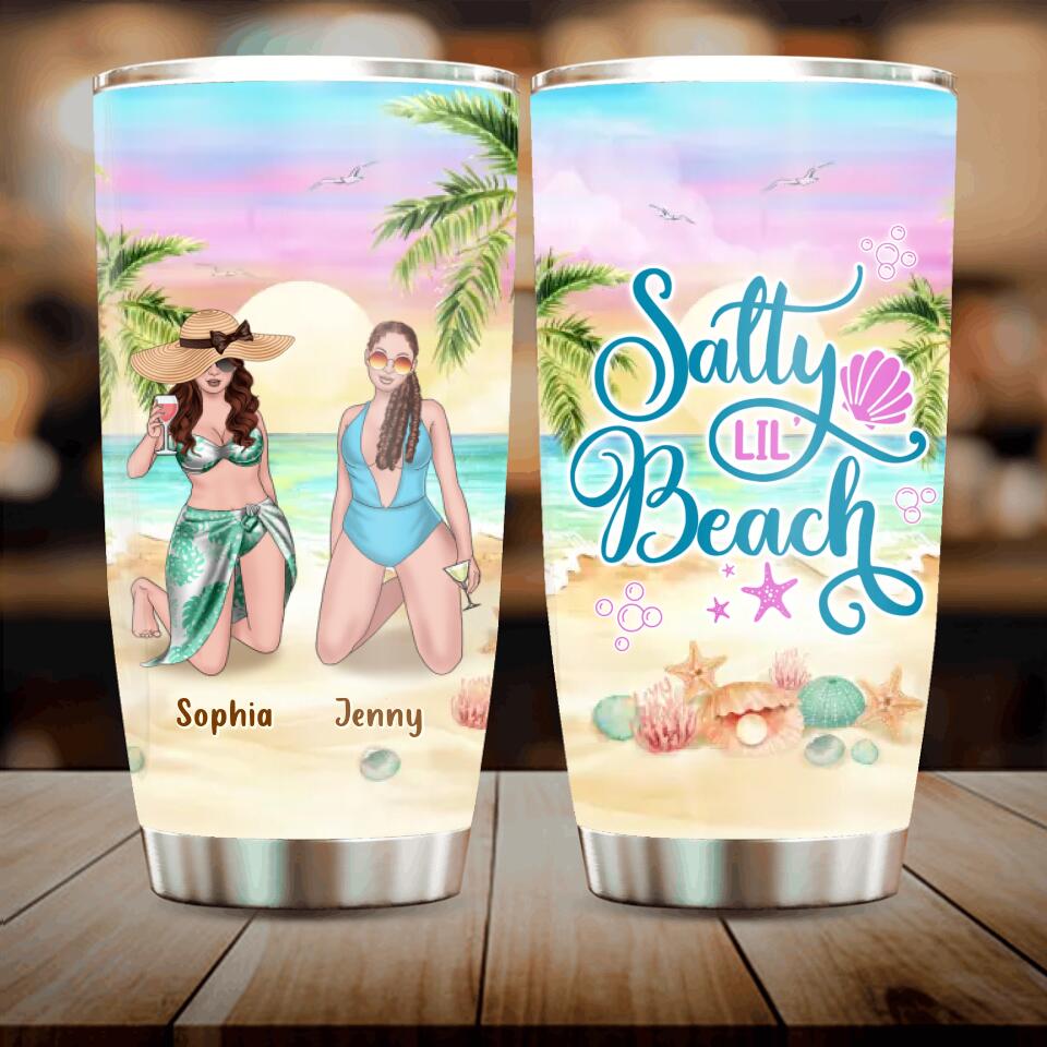 Personalized Beach Besties Tumbler - Up to 4 Girls - Gift Idea For Friends/Besties/Sisters - Summer Gift Idea For Beach Lover - Salty Lil's Beach