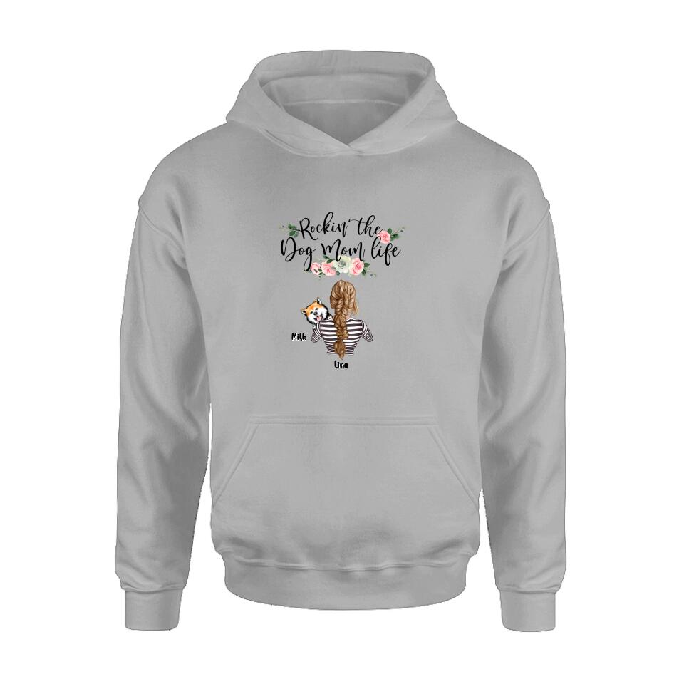 Personalized Dog Mom Shirt - Up to 4 Dogs - Mother's Day Gift idea For Dog Lovers - Rockin' The Dog Mom Life