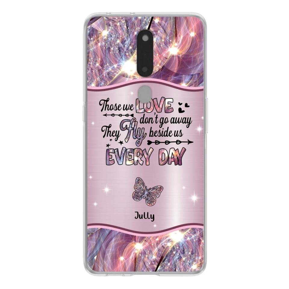 Personalized Memorial Butterfly Phone Case - Memorial Gift Idea - Up to 6 Butterflies - Those we Love Don't Go Away They Fly Beside Us Every Day - Case For Xiaomi/Oppo/Huawei