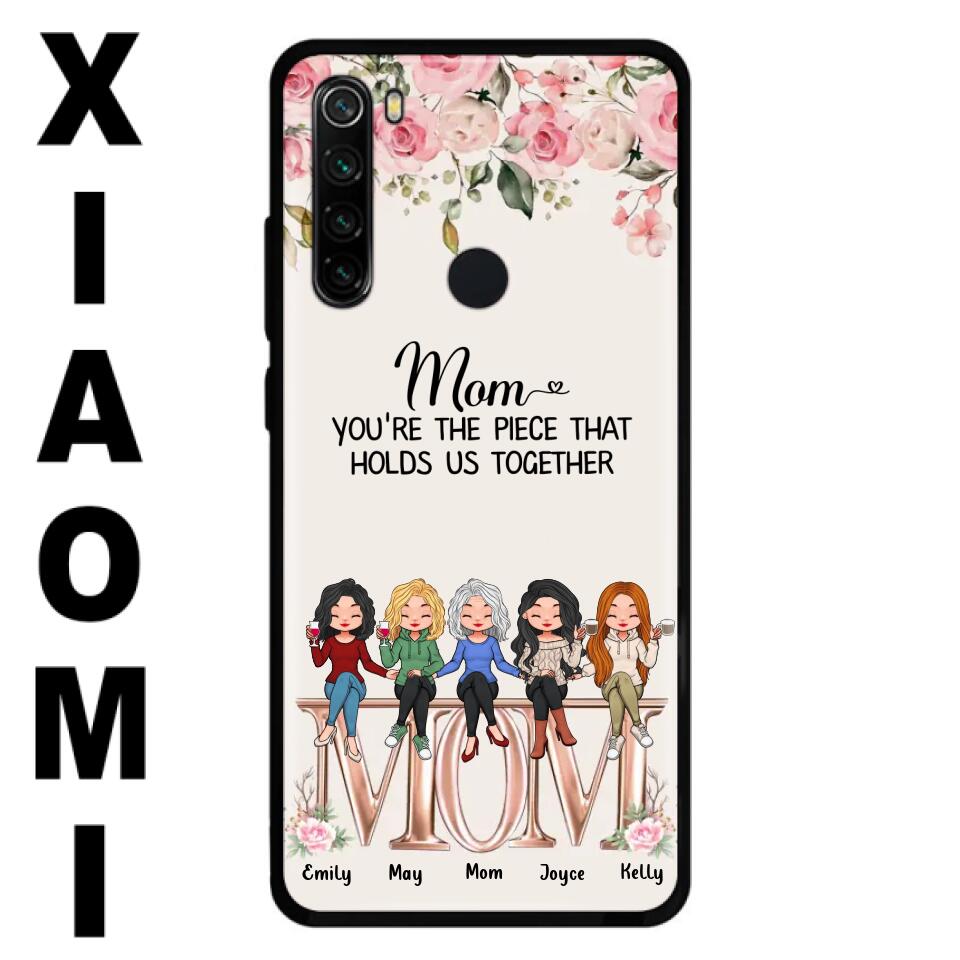 Personalized Mother Phone Case - Up to 5 People - Gift Idea For Mother - Mom You're The Piece That Holds Us Together - Case for Xiaomi/Huawei/Oppo