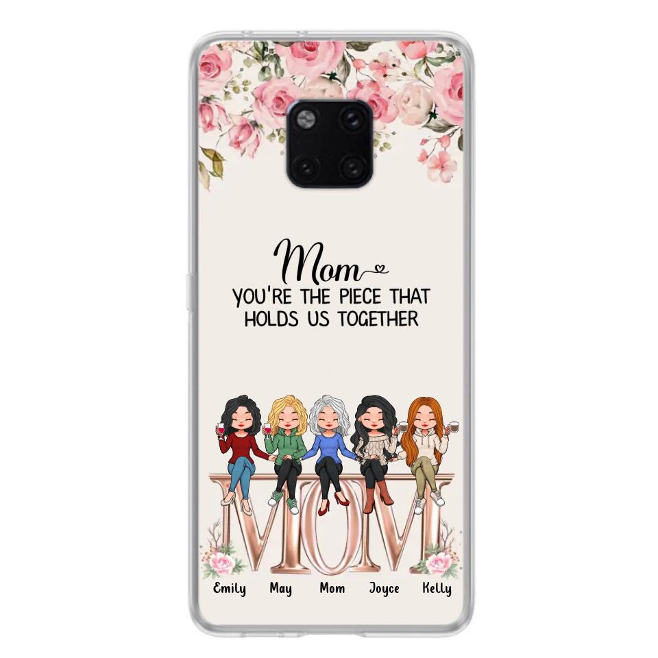 Personalized Mother Phone Case - Up to 5 People - Gift Idea For Mother - Mom You're The Piece That Holds Us Together - Case for Xiaomi/Huawei/Oppo