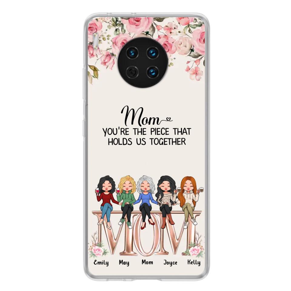 Personalized Mother Phone Case - Up to 5 People - Gift Idea For Mother - Mom You're The Piece That Holds Us Together - Case for Xiaomi/Huawei/Oppo