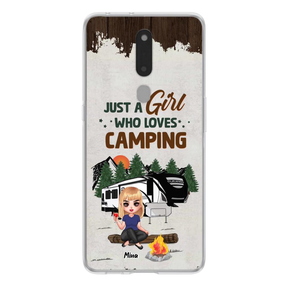 Custom Personalized Camping Girl Phone Case - Gift Idea For Camping Lover/ Mother's Day Gift - Just A Girl Who Loves Camping - Case For Xiaomi/ Oppo/ Huawei