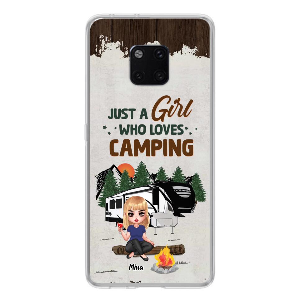 Custom Personalized Camping Girl Phone Case - Gift Idea For Camping Lover/ Mother's Day Gift - Just A Girl Who Loves Camping - Case For Xiaomi/ Oppo/ Huawei