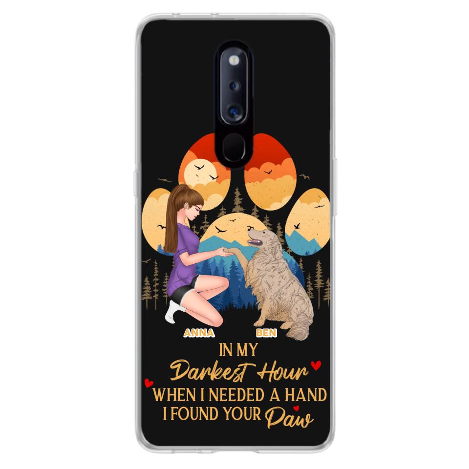 Custom Personalized Dog Mom Phone Case - Gift For Dog Mom/ Dog Lover/ Mother's Day Gift - In My Darkest Hour When I Needed A Hand I Found Your Paw - Case For Xiaomi/ Oppo/ Huawei