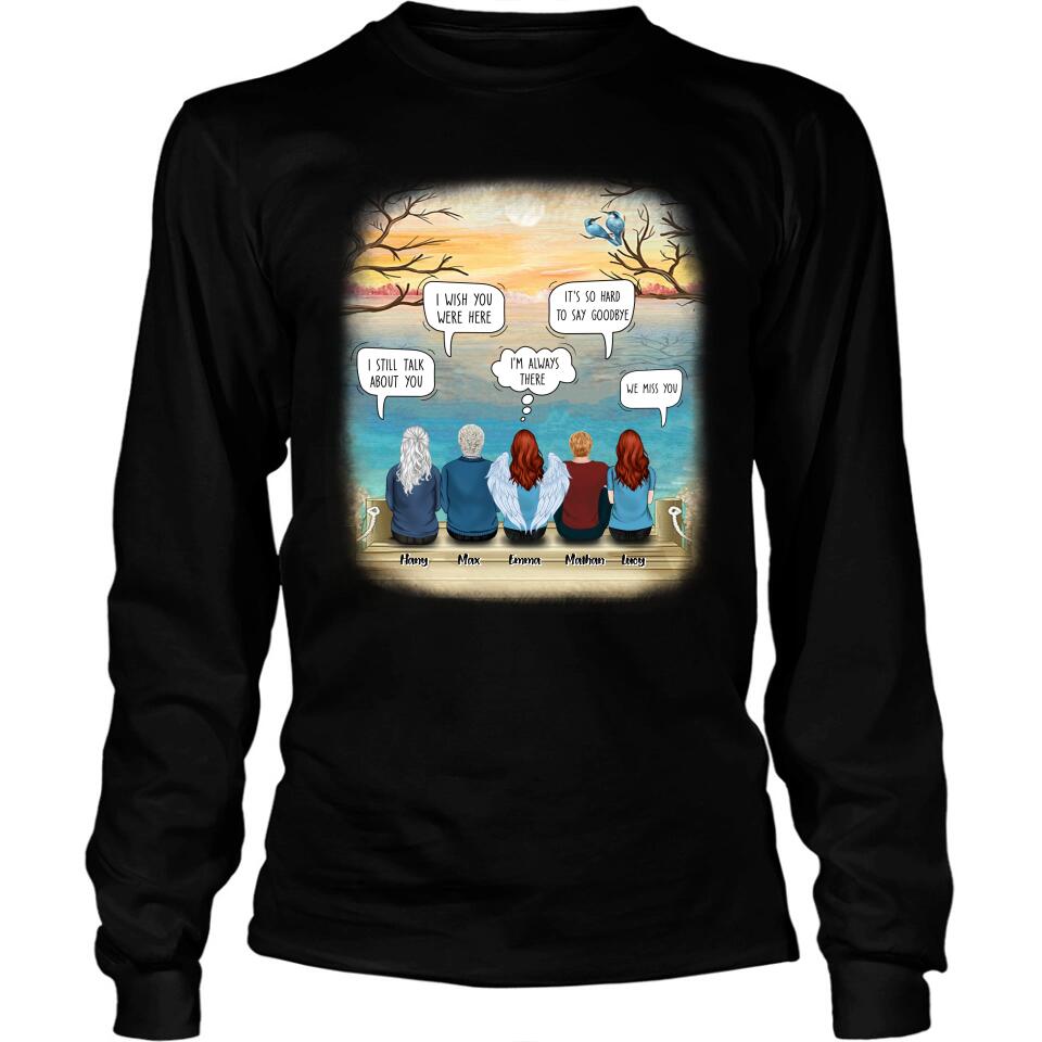 Personalized Memorial T-Shirt/Hoodie - Up to 5 People - Sympathy Gift For Loss Of Family Member