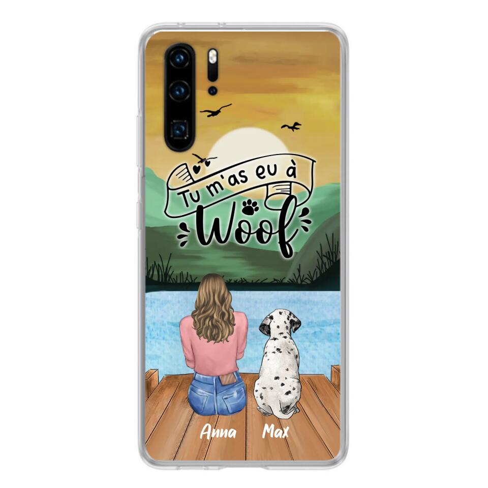 Personalized Dog Mom Phone Case - Gifts For Dog Lover/Mother's Day With Up to 5 Dogs - Tu M'á Eu À Woof - Case For Xiaomi/Oppo/Huawei