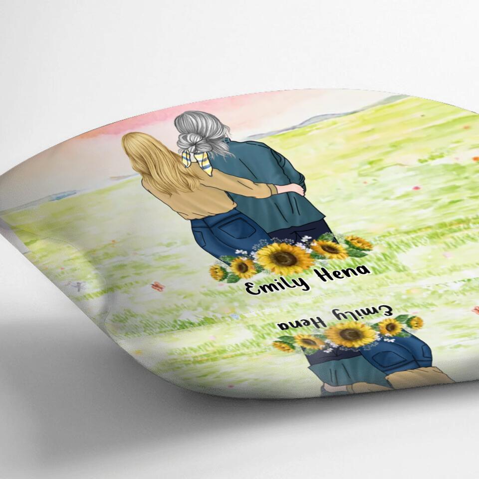 Personalized Mom & Daughter Quilt/Fleece Throw Blanket/Pillow Cover - Mother's Day Gift Idea From Daughter - Mother & Daughter Forever Linked Together