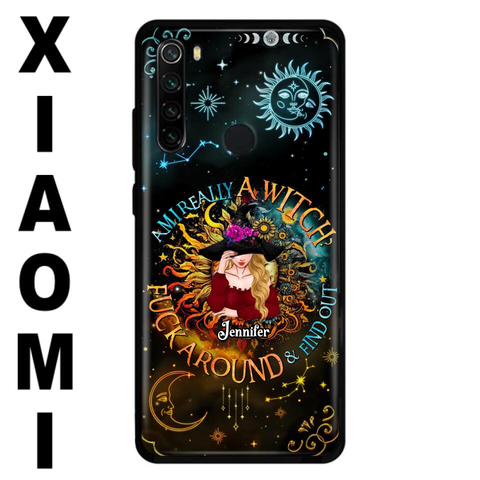Custom Personalized Witch Phone Case - Gift Idea For Halloween/Witch Lovers - Am I Really A Witch Fuck Around & Find Out - Case For Oppo/Xiaomi/Huawei
