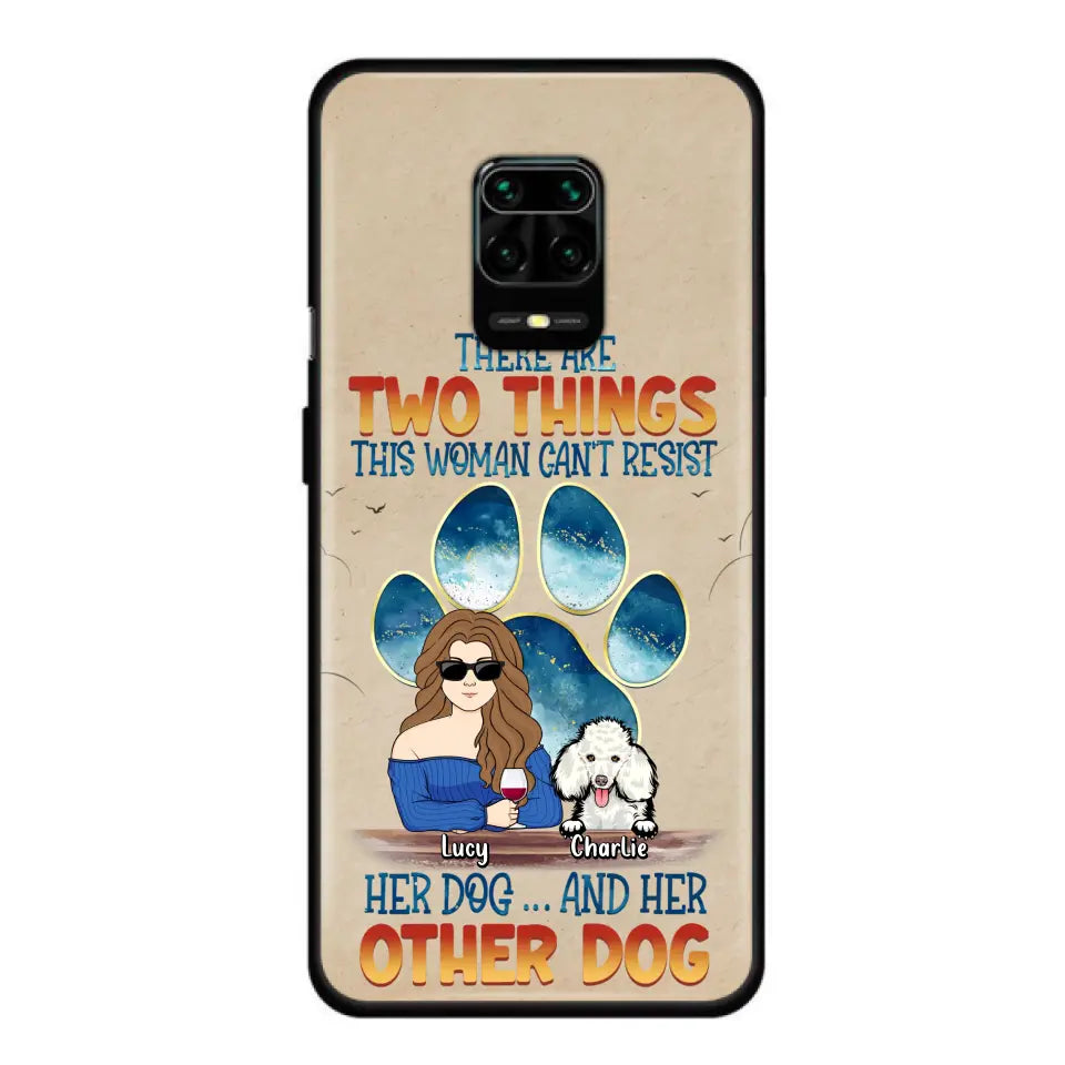 Personalized Dog Mom Phone Case - Gift Idea For Dog Lovers/Mother's Day - Up to 6 Dogs - There Are Two Things This Woman Can't Resist Her Dog..And Her Other Dog - Cases For Xiaomi/ Oppo/ Huawei