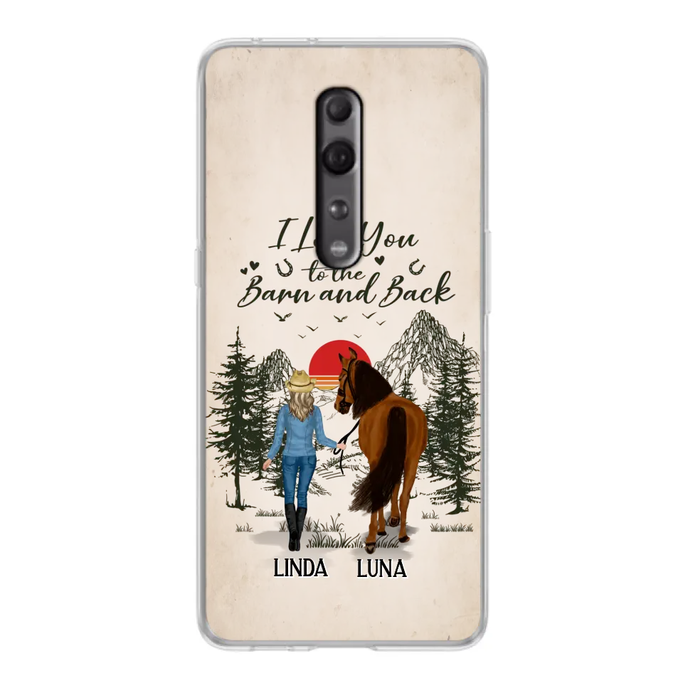 Personalized Horse Girl Phone Case - Up to 6 Horses - Mother's Day Gift Idea Horse Lovers - I Love You To The Barn And Back - Case For Xiaomi/Oppo/Huawei