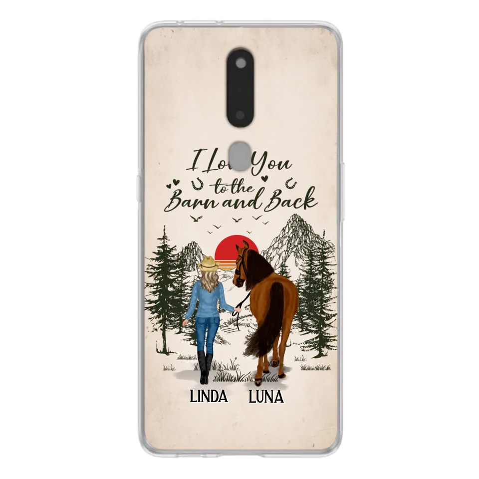 Personalized Horse Girl Phone Case - Up to 6 Horses - Mother's Day Gift Idea Horse Lovers - I Love You To The Barn And Back - Case For Xiaomi/Oppo/Huawei