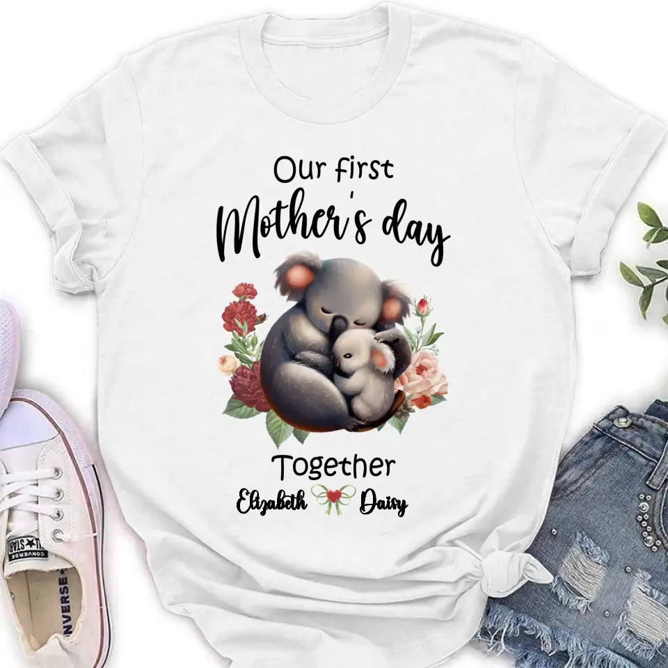 Personalized Koala Baby Onesie/T-Shirt - Gift Idea for Baby/Mother's Day - Our First Mother's Day Together