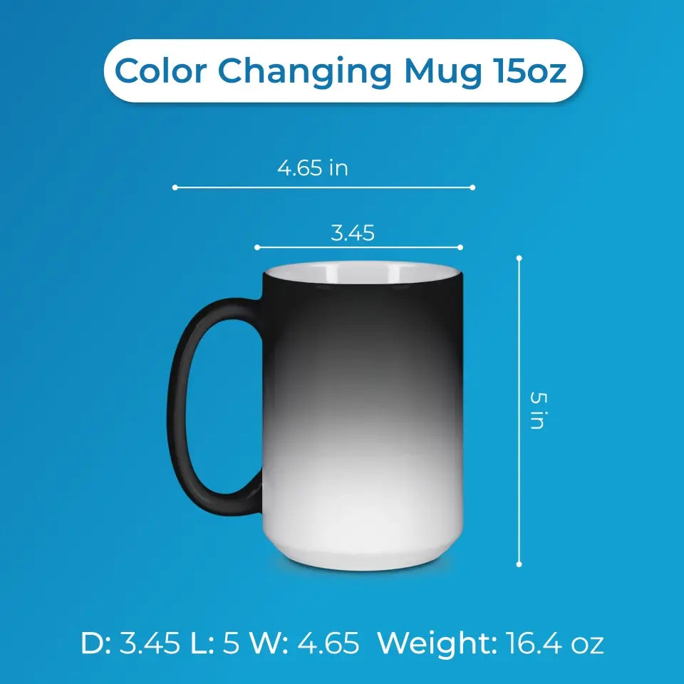 Personalized Dog Dad Color Changing Beverage Mug - Funny Gift Idea For Father's Day - Dad, There's Nobody I'd Rather Have By My Side...