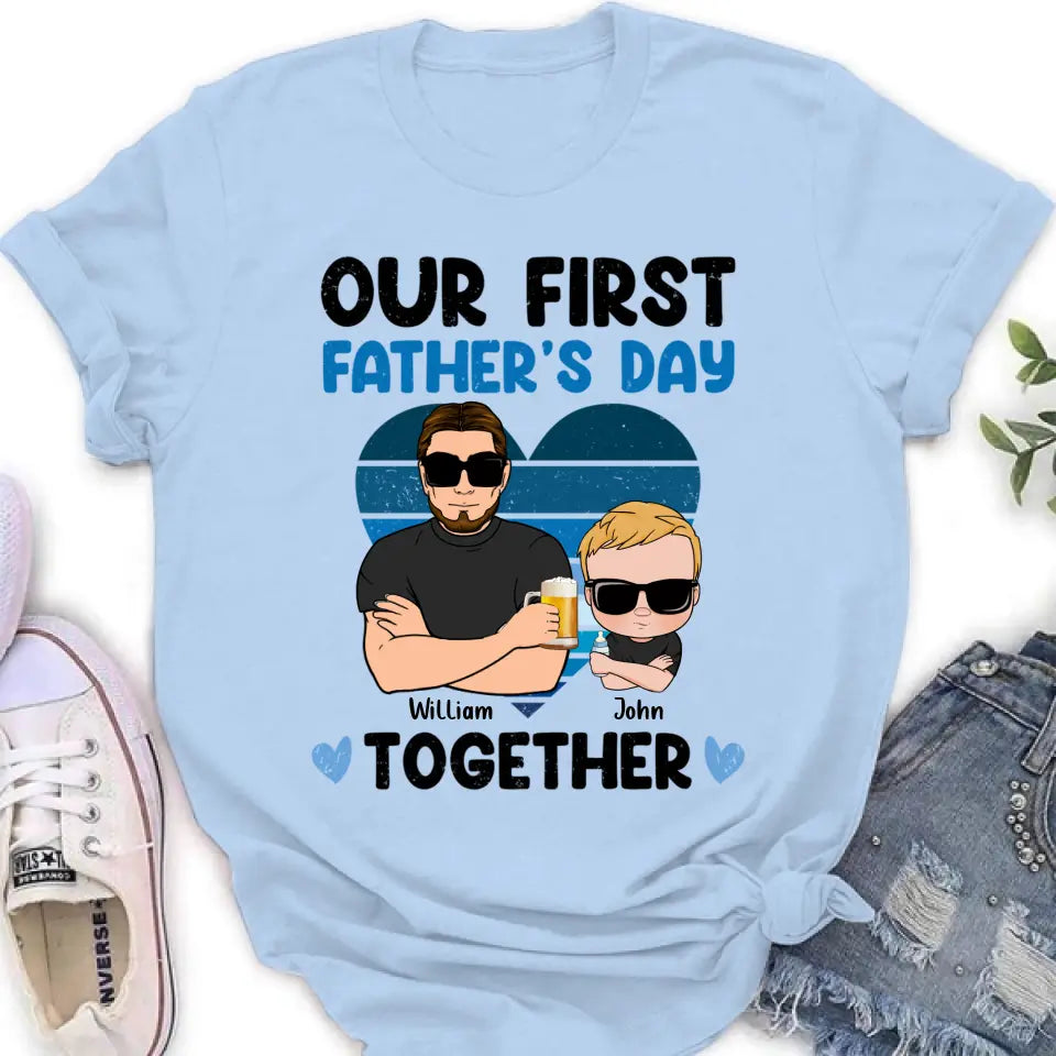 Personalized Dad And Daughter/Son Shirt/Hoodie - Gift Idea For Father's Day - Our First Father's Day Together
