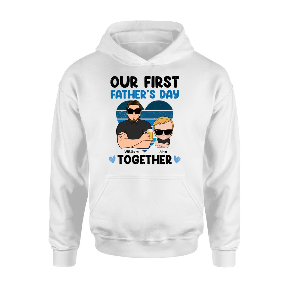 Personalized Dad And Daughter/Son Shirt/Hoodie - Gift Idea For Father's Day - Our First Father's Day Together