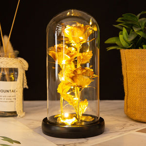 Black background Golden Flower